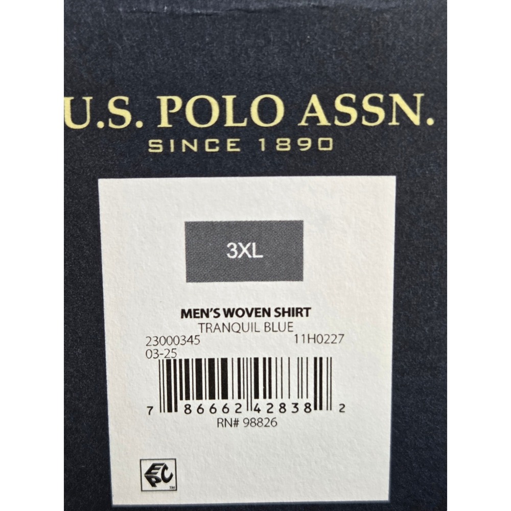 US Polo Assn Blue Brown Plaid Button Down Long Sleeve Preppy Classic 3XL NWT - Picture 6 of 10